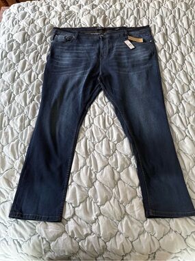 Kenneth Cole Men's Relaxed Dark Blue Jeans
